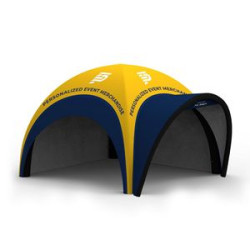 2X 10ftx10ft Custom Inflatable Air Dome Tent Combo W/ 2x Full Wall and Awning