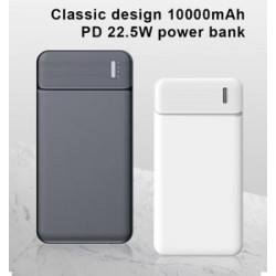 22.5W 10000mAh LED Light-up Logo Dual USB Output Power Bank