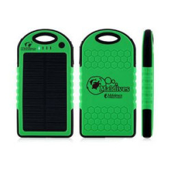 5000mAh Outdoor Drop Resistant Solar Portable Charger w/LED Flashlight