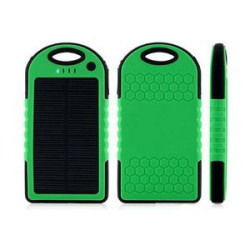 5000mAh Outdoor Drop Resistant Solar Portable Charger w/LED Flashlight