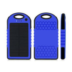 5000mAh Outdoor Drop Resistant Solar Portable Charger w/LED Flashlight