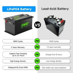Deep Cycle BMS 73.6V 210Ah LiFePO4 Lithium Batteries for Electric Golf Carts