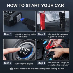 18W Fast Charger Portable Emergency battery booter w/ 150PSI Emergency inflater air compressor