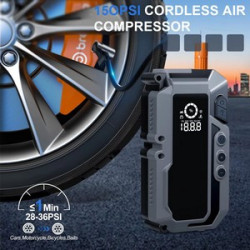 18W Fast Charger Portable Emergency battery booter w/ 150PSI Emergency inflater air compressor