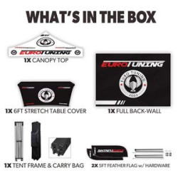 10' x 15' Commercial Grade Event Tent With Full Back Wall And Two Half Walls