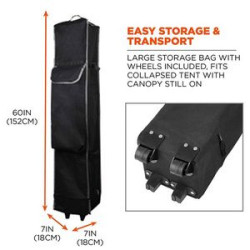 10' x 15' Commercial Grade Event Tent With Full Back Wall And Two Half Walls