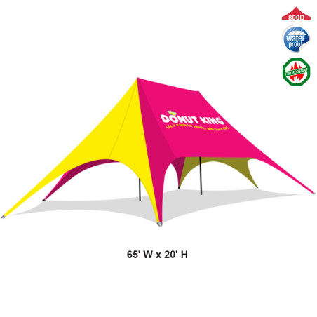 65ftx20ft DOUBLE POLE PROMO STAR TENT