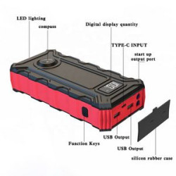 Portable Emergency battery booster 16000mAh Car Jump Starter with 3000A peak.