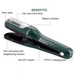 Two in one Cordless Split end hair trimmer and Straightener