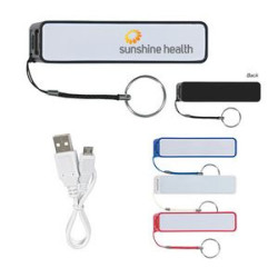 Plastic High Capacity Cobra Power Bank w/ Key Ring + Cable