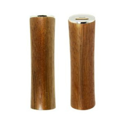 2600mAh Cylinder Wooden Finish Power Bank
