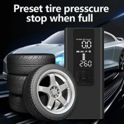 12V Portable Tire Inflator Mini Electric Car Air Pump Tire Pump With 6000mAh Power Bank