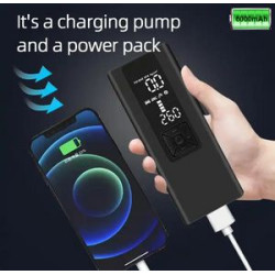 12V Portable Tire Inflator Mini Electric Car Air Pump Tire Pump With 6000mAh Power Bank