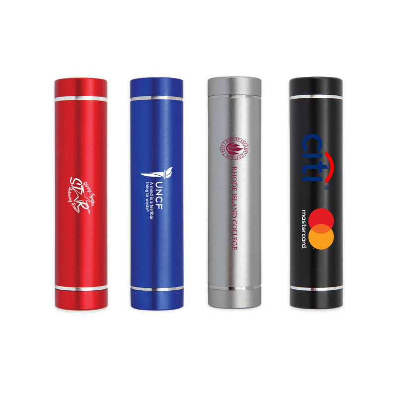 2200mAh Cylinder Power Bank w/UL Listed Battery