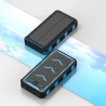 Solar Charger 20000mAh Battery w/15W Wireless QI Charger & Flashlight PD22.5W