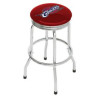 Single Ring Bar Stool with Chrome Frame and 360 Degree Rotating Seat