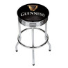 Single Ring Bar Stool with Chrome Frame and 360 Degree Rotating Seat