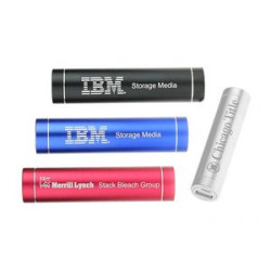 1800/2200/2600mAh Portable Metal Cylinder Power Bank