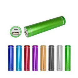 1800/2200/2600mAh Portable Metal Cylinder Power Bank
