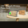 Wheat Straw Cork Wireless Power Bank with a Foldable Stand and 5000mAh Battery Capacity!