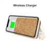 Wheat Straw Cork Wireless Power Bank with a Foldable Stand and 5000mAh Battery Capacity!