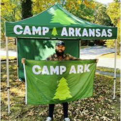 10'x10' Custom Canopy with Single Side Full Back Wall