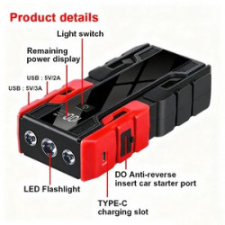 Customized 8000mAh Portable Car Emergency Jump Starter