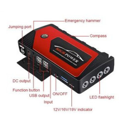 Portable Emergency battery booster 16800mAh Car Jump Starter With a Safety Hammer