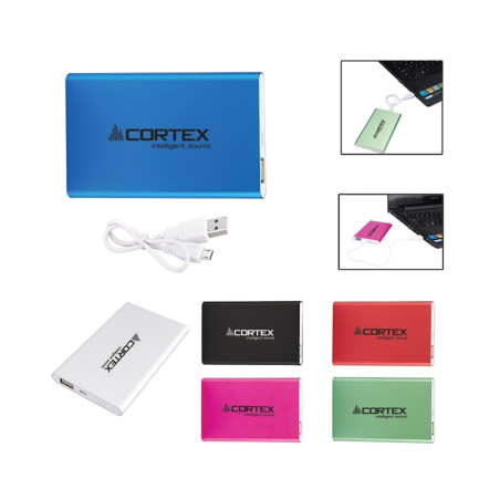 Portable Metal Power Bank 5000mAh w/5V Input/Output