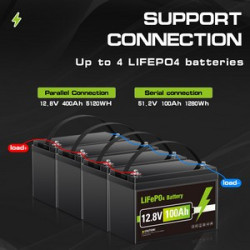 12V 100AH LiFePO4 Lithium Battery