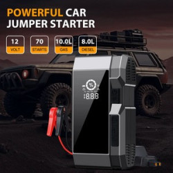 2-in-1 Portable Emergency battery booter w/ 160PSI Emergency tire inflater.