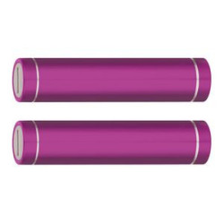 Portable 2200mAh Cylinder USB Power Bank w/Micro USB slots