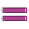 Portable 2200mAh Cylinder USB Power Bank w/Micro USB slots