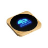 Light-up Bamboo Wireless Charger Square 15W