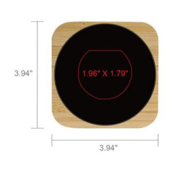 Light-up Bamboo Wireless Charger Square 15W