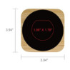 Light-up Bamboo Wireless Charger Square 15W