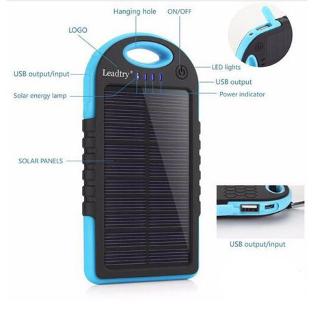 Rechargeable 5000mAh Solar Power Bank