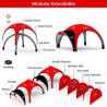 10ftx10ft Custom Inflatable Air Dome Tent W/ 2x Full Wall and Awning