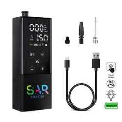 Portable 17 cylinder Tire Inflator pump with touch screen Digital display dual readings