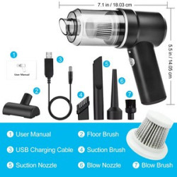 Wireless Car Vacuum Cleaner Integrates Blowing and Suction Two-in-one.