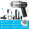Wireless Car Vacuum Cleaner Integrates Blowing and Suction Two-in-one.