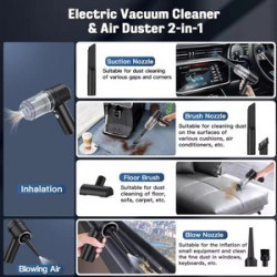 Wireless Car Vacuum Cleaner Integrates Blowing and Suction Two-in-one.