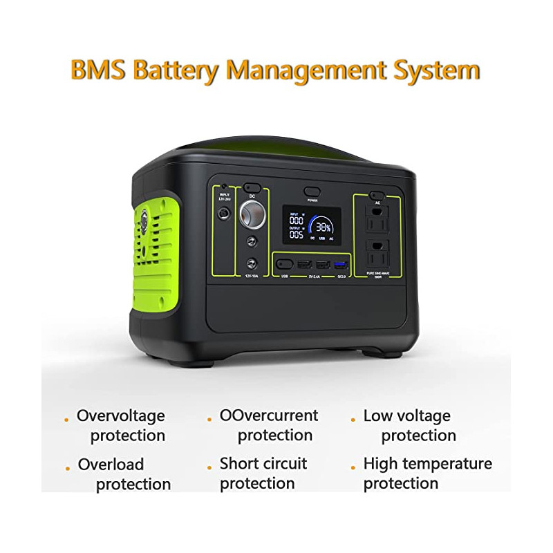 600W Emergency Solar Power Pack Back Up Station w/QC 3.0 Fast Charge