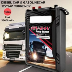 35,000mAh Portable Emergency battery booter for 12V/24V heavy-duty vehicles and boats