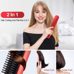 Hair Curling and Flat iron 2 in one