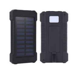10000mAh Drop-Resistant Solar Charging Bank w/Flashlight