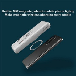 10000 mAh MagSafe Wireless Charger PowerBank with USB Cable
