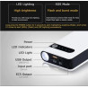 Portable Emergency battery booster jump starter with 12000mAh capacity.