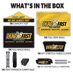 10' x 10' 800D polyester canopy tent with Full Wall & Flags