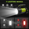 Rechargeable Bright Camping FlashLight for Emergency W/800LM, 3600mAh Capacity Battery Powered